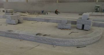 汕尾 芝麻白整石坐凳（光面+自然面）