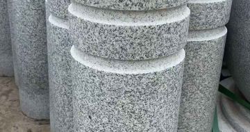 汕尾 芝麻白花岗岩挡车柱、隔离柱多少钱