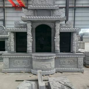汕尾 芝麻灰高档墓碑，土墓，可定制