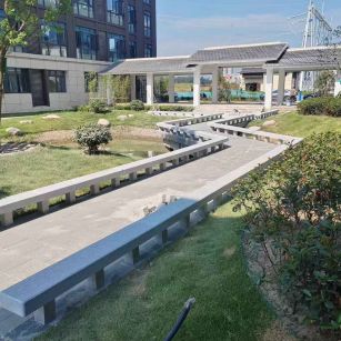 汕尾 芝麻灰小区坐凳&栏杆安装效果