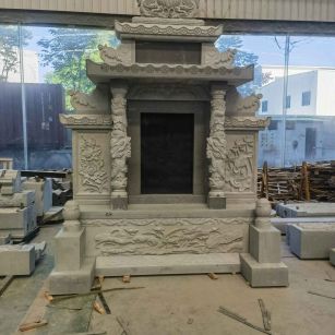 汕尾 芝麻灰高档墓碑、土墓，一套也支持定做