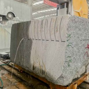 汕尾 602，大花芙蓉白，绳锯加工弧形路沿石