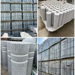 汕尾 芝麻白花岗岩挡车柱、隔离柱多少钱