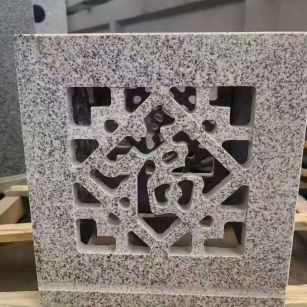 汕尾 芝麻白花岗岩镂空雕花灯笼