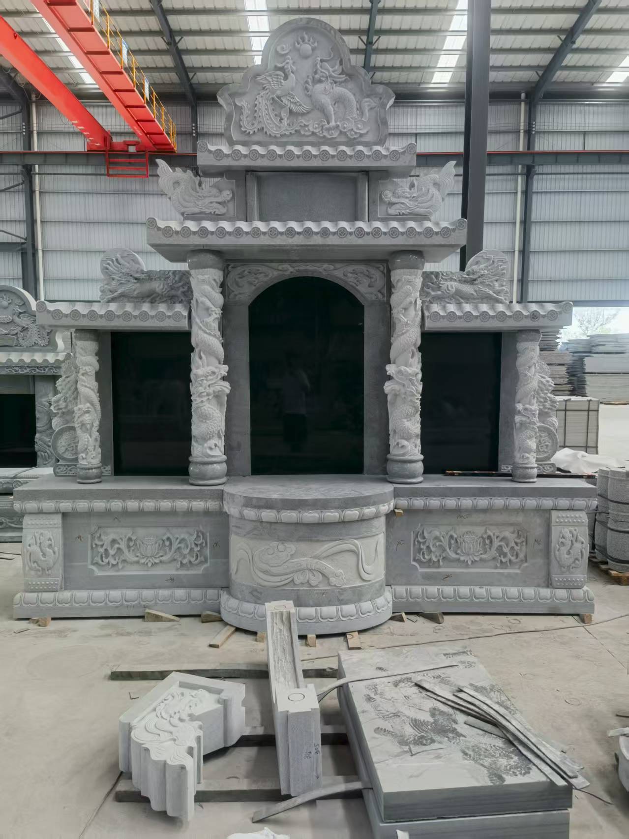 汕尾 芝麻灰高档墓碑，土墓，可定制
